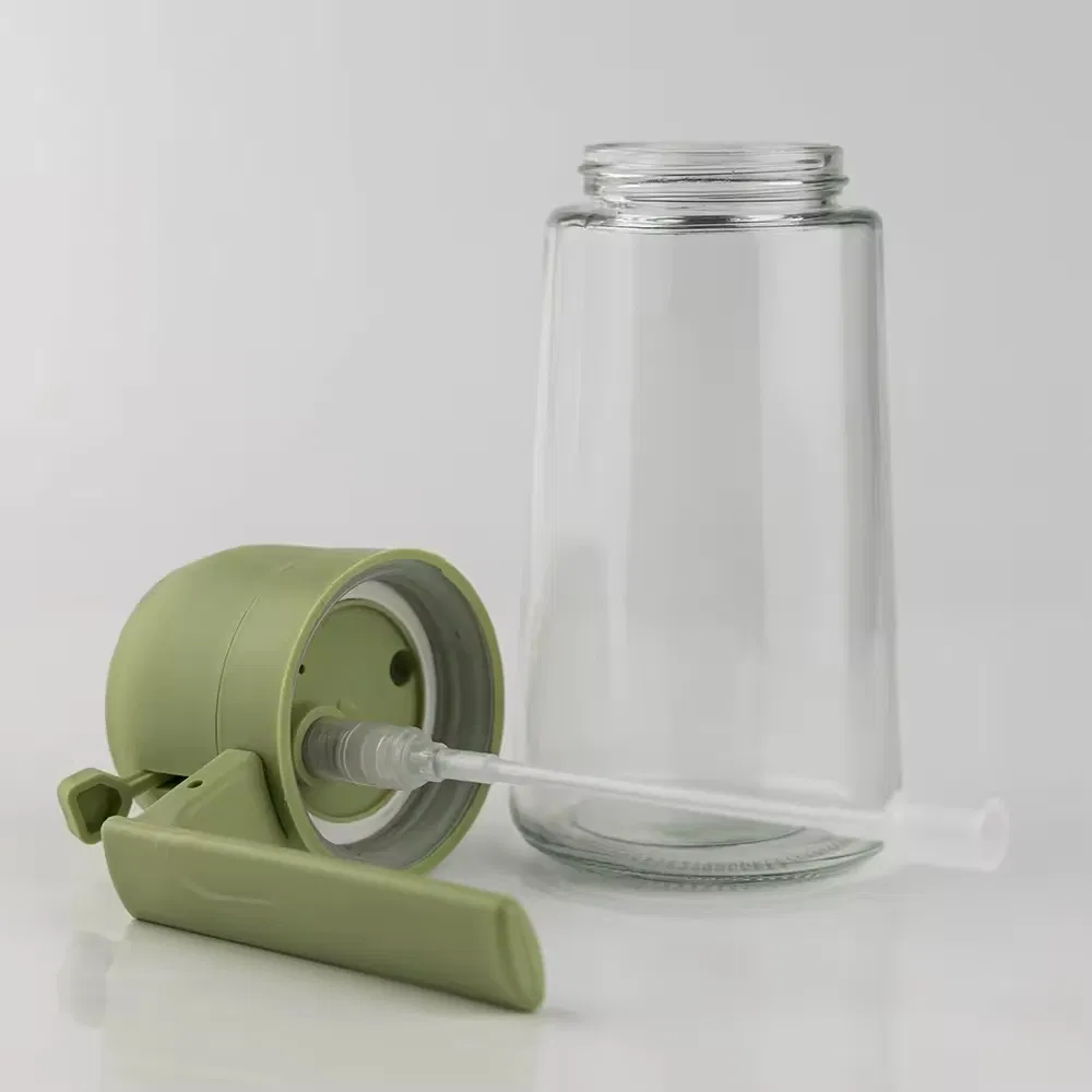 16oz/470ml Glass Olive Oil Sprayer 2 in 1 Oil Dispenser Bottle for Kitchen Gadgets and Air Fryer Accessories