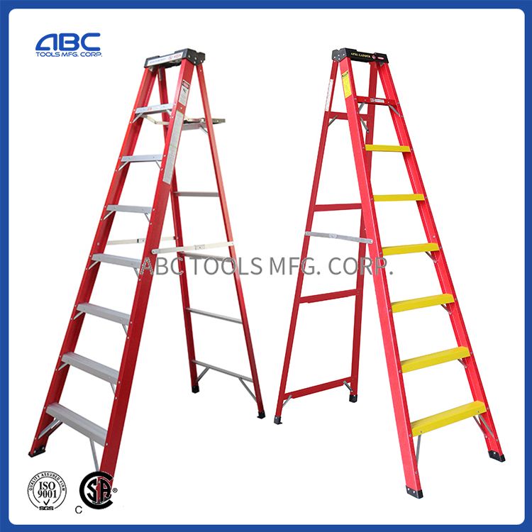 Collapsible Fiberglass Platform Ladder 8 Foot Ladder Fiberglass