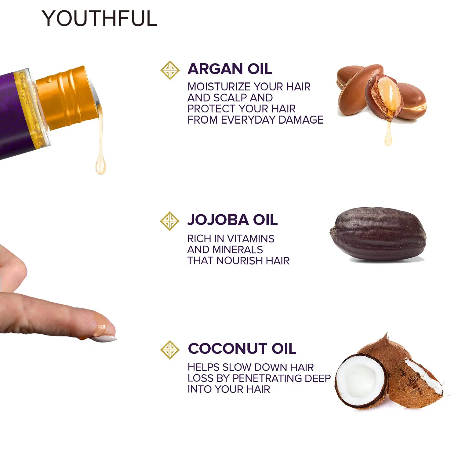 Youthful Argan High Quantity for Dry Damaged Hair Oil