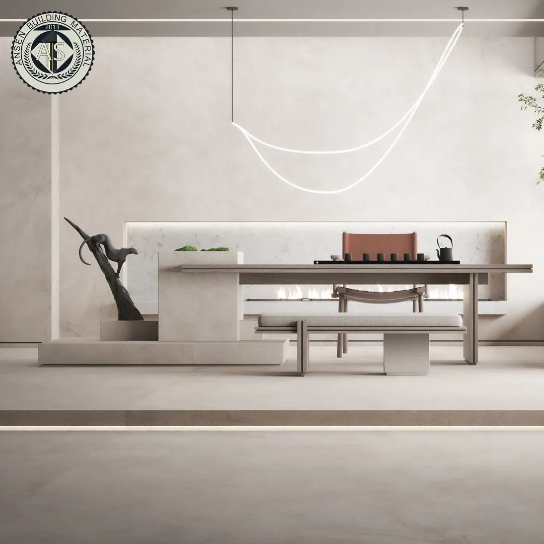 Solid Surface 6mm Porcelain Tile Big Slab Prefab Porcelain Slab for Kitchen Countertop