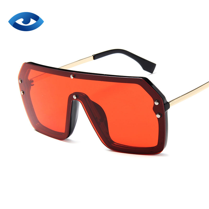 Hot Sell Oversized Gray Paint Lens UV400 Black Acetate Sunglasses High Quality Luxury Fashion Sunglasses