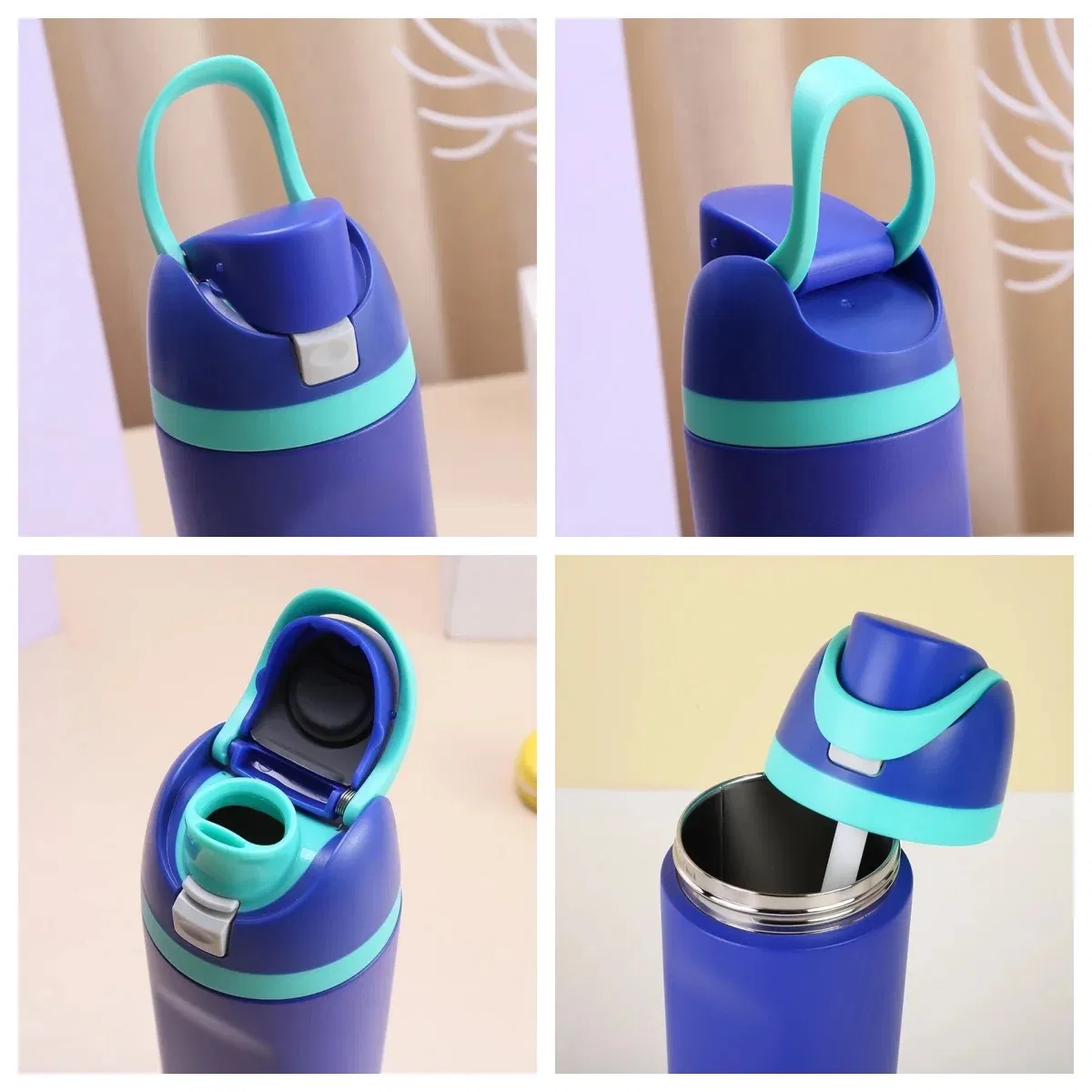 Sports Water Bottle Leak Proof Vacuum Flask Insulated Stainless Steel Hot Cold Double Walled Insulated Ice Thermos 12oz 16oz 19oz 24oz 32oz