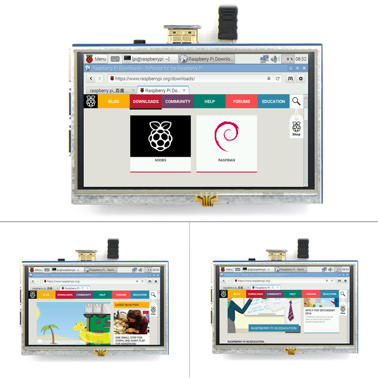 Сенсорный экран 7 дюймов IPS для Raspberry Pi