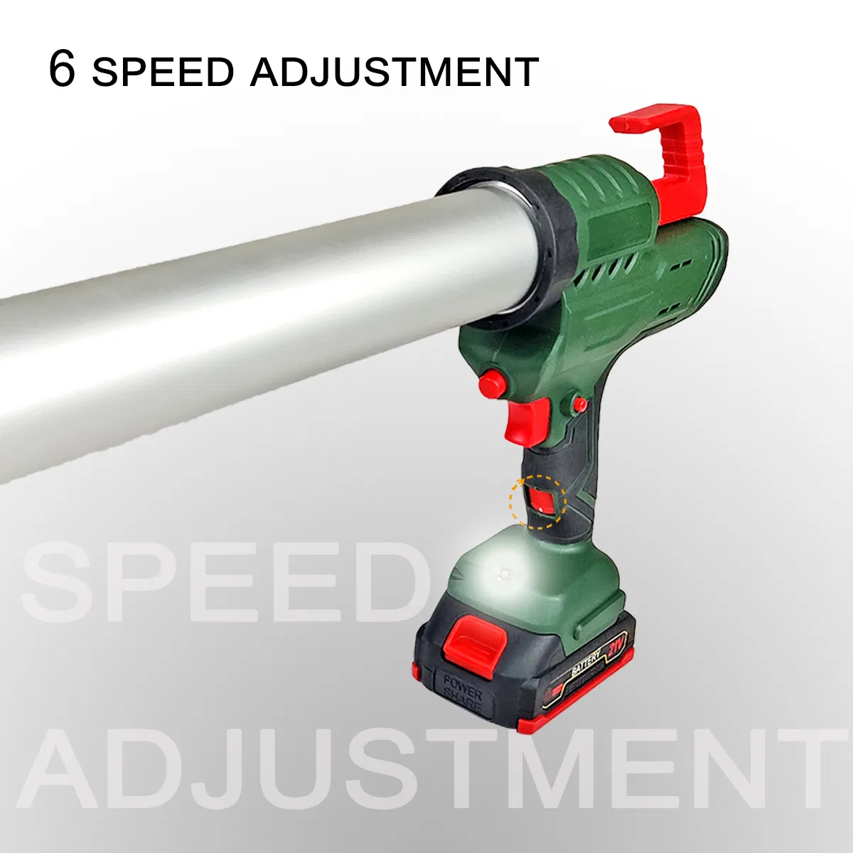 21V Li-ion Battery Power Tools Cordless Culking Gun with 6 Speed
