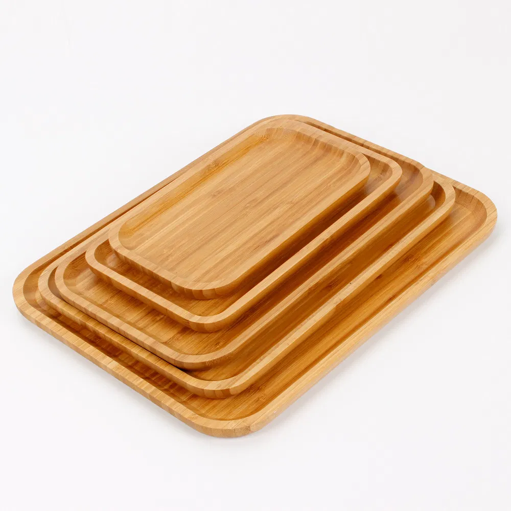 Perfect Bamboo Food Plate Fruit Tray Rectangular Food Serving Tray