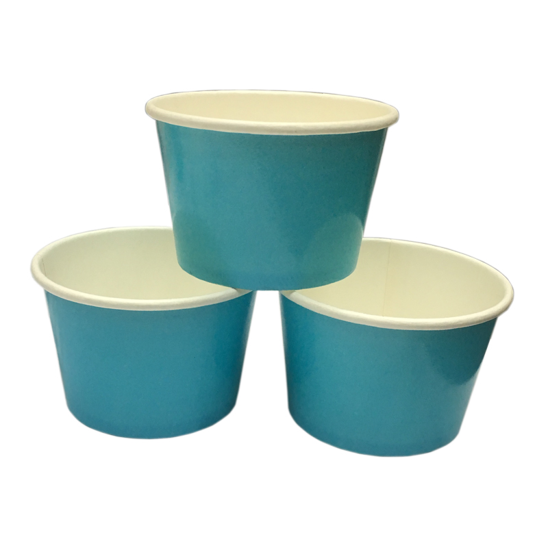 portable One Time Used Ice Cream Paper Cups Custom Printed