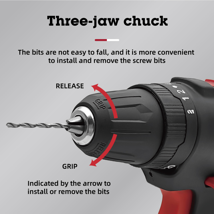 Kbd31802 20V Brushless Cordless Drill 2 Speed Lithiun Power Drills High Torque Powerful Motor LED Working Light