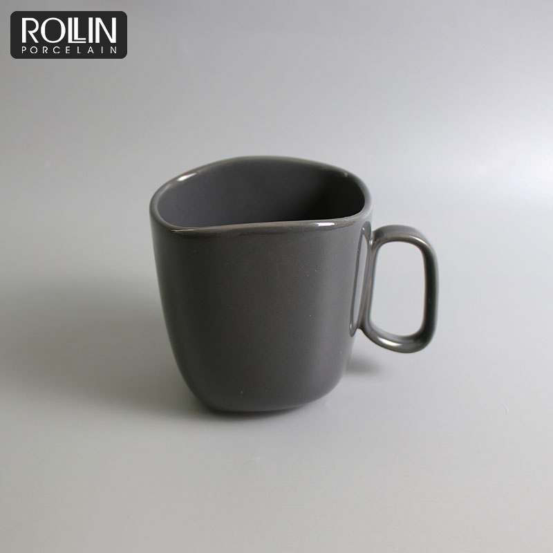 Hot Sale Dinner Set Irregular Plates Grey Tableware Decal Dinnerware Ceramic