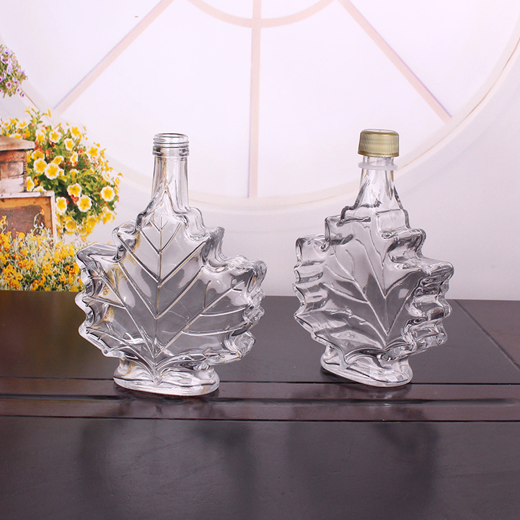 Maple Syrup Bottle 70ml 100ml 250ml Maple Leaf Ice Wine Glass Bottles