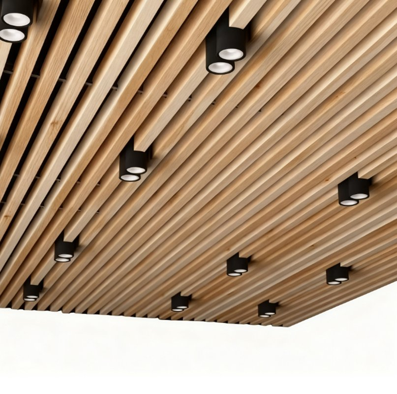 WPC Wood Composite Ceiling Hotel Restaurant Home Interior Suspended Decor Ceiling