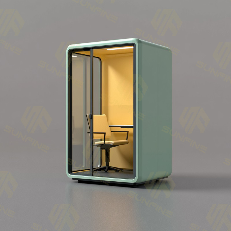 Outdoor Modern Soundproof Glass Multi-Functional Telephone Booth Mobile Office Pod