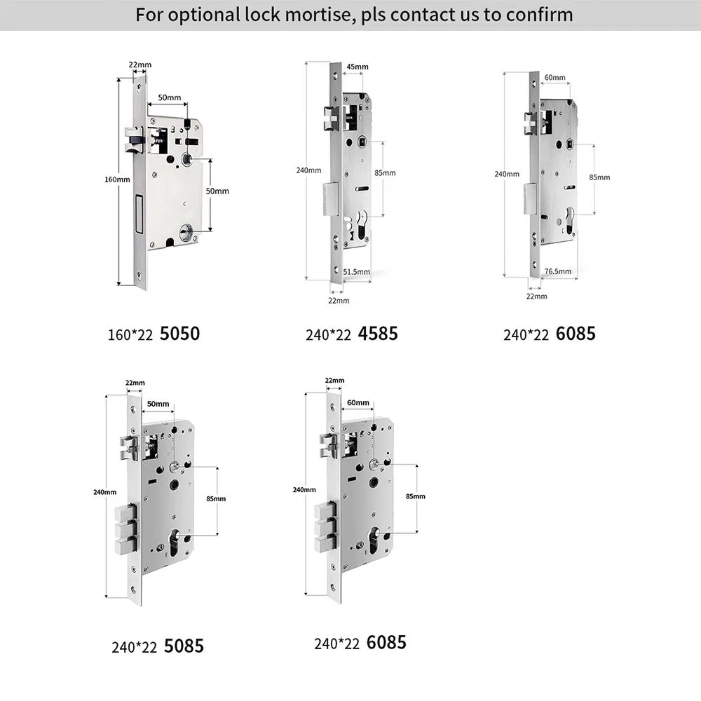 Smart Digital Door Lock with Fingerprint Password Card Key and Doorbell