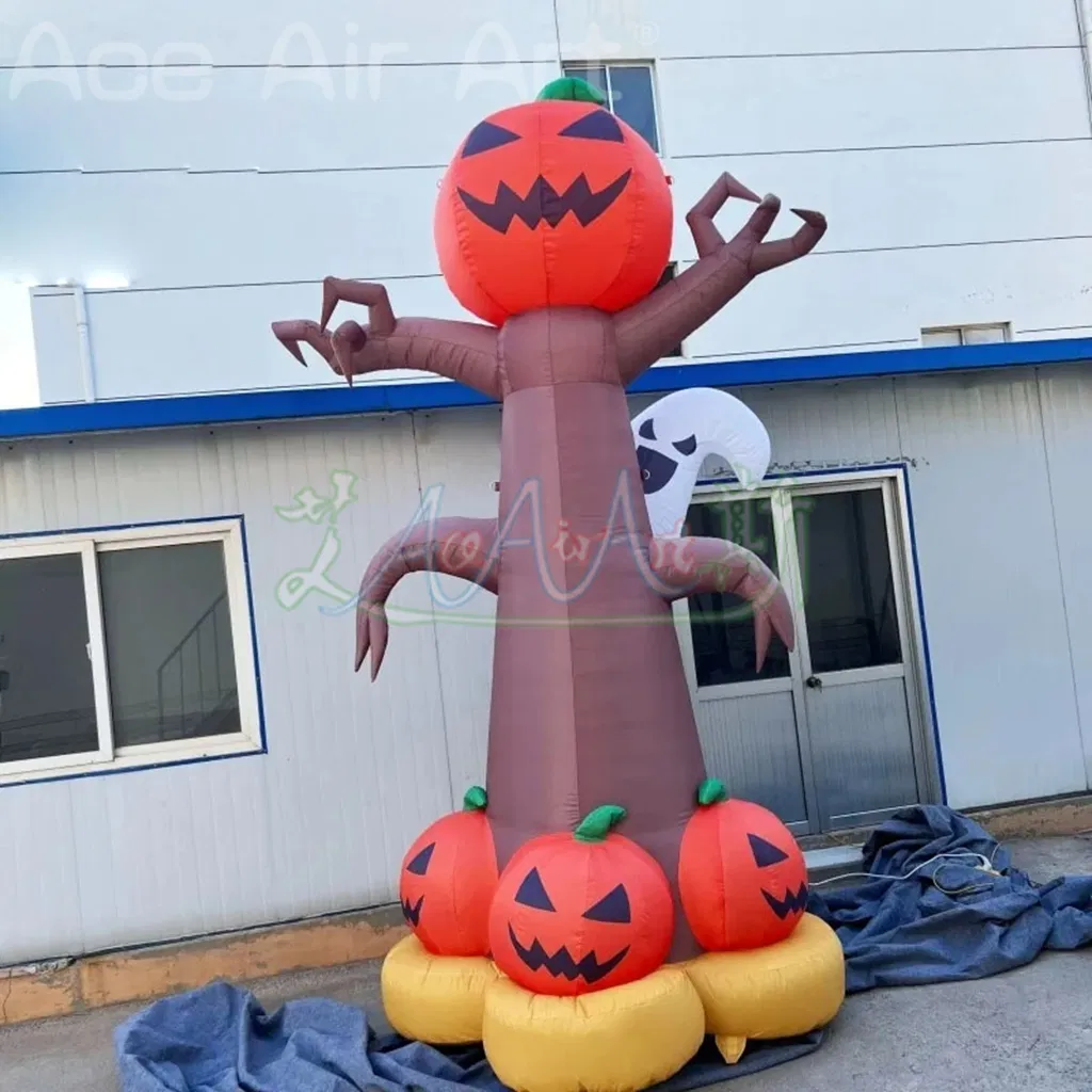 4 Meters Height Halloween Inflatable Pumpkin Tree for Party Decoration