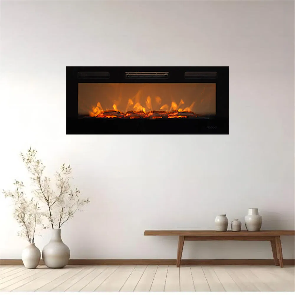 Modern Fashion Design Household Decorative LED Black Electric Fireplace