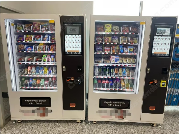 Full-Automatic Snack Vending Machine for Chips/Nuts/Chocolate Commercial 24h Unattended Food Dispenser