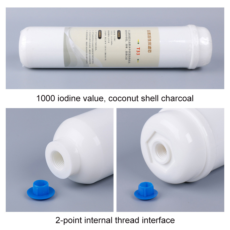 10 Inch 3.0 Micron Activated Carbon Filter Cartridge T33 Water Purifiers Filter Cartridge Water Purifier Part