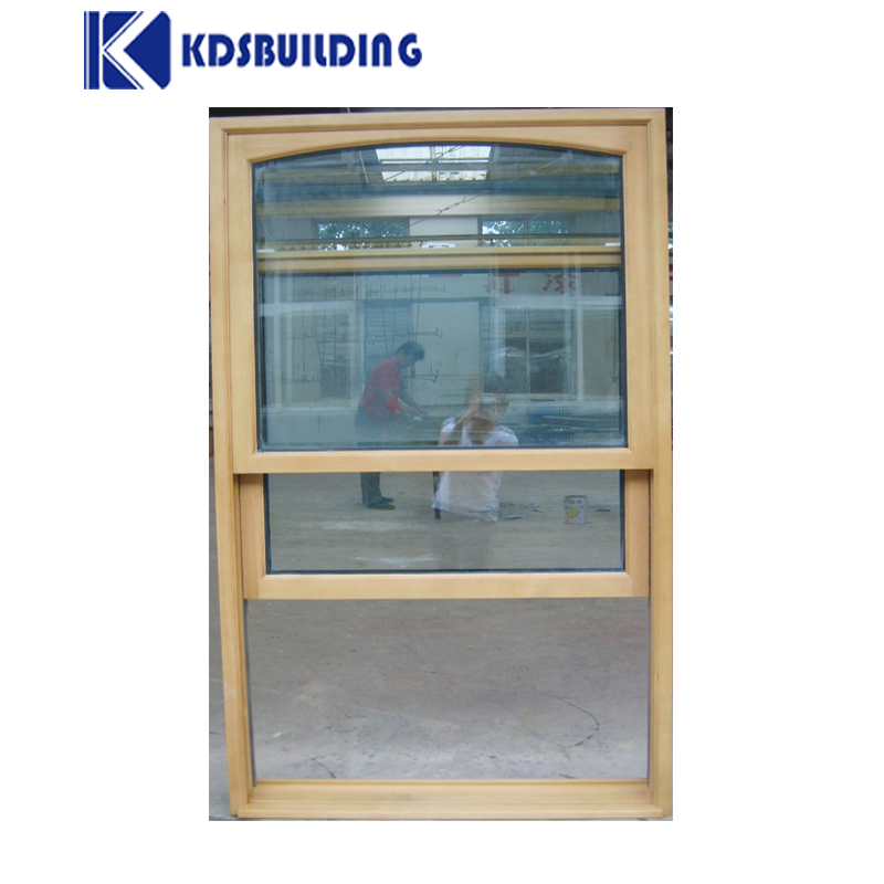  Sash Windows Double Wood Single Hung Windows with Double Glazed American Style