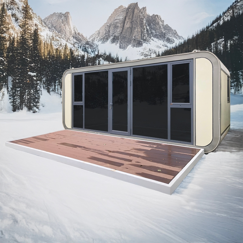 with Outdoor Terrace Aluminum Wall Panel Prefab Modular Steel Home
