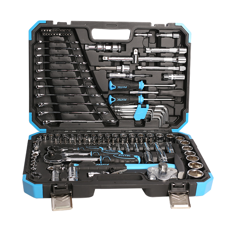 Fixtec CRV Hand Tools Set 132PCS 1/2 " &3/8" & 1/4 " Impact Dr. Socket Wrench Set Car Repair Tool Kit