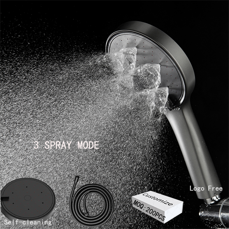 4.7 Inch Pressure Boosting Huge Coverage Self Clean Three Function Filter Bathroom Hand Shower
