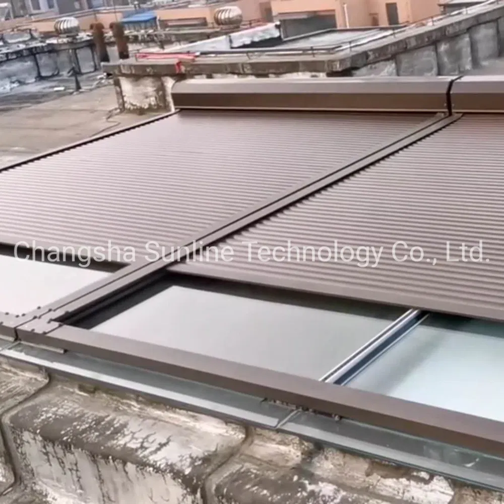 Outdoor Horizontal Motorized Aluminum Roller Rolling Shutter for Sunroom Roof Shading