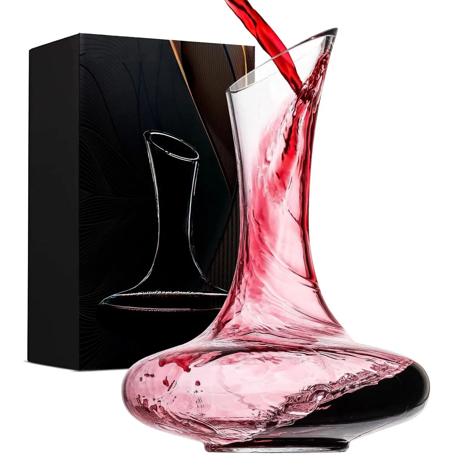 Ne-Stop Service 900ml 1000ml 1200ml 1400ml 2000ml Wide Base Unique Wine Glasses Decanter Gift Set for Beau Joie Beaulieu Vineyards
