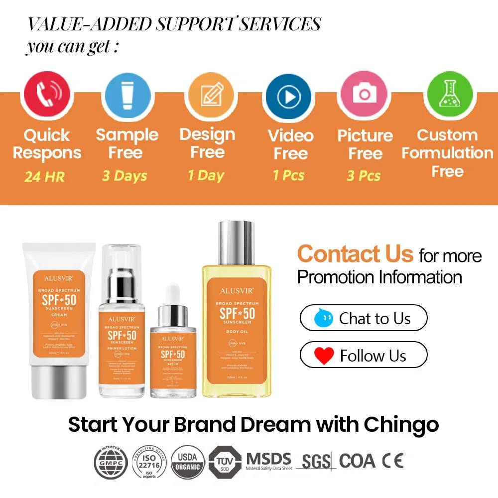 Lightweight 100ml Sunblock SPF 50+ Anti-Aging Brightening Sunscreen Oil