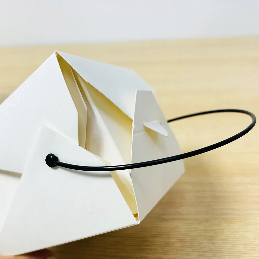 32oz Hand-Held Food Packing Boxes Oil-Proof Disposable Paper Noodles Box Take out