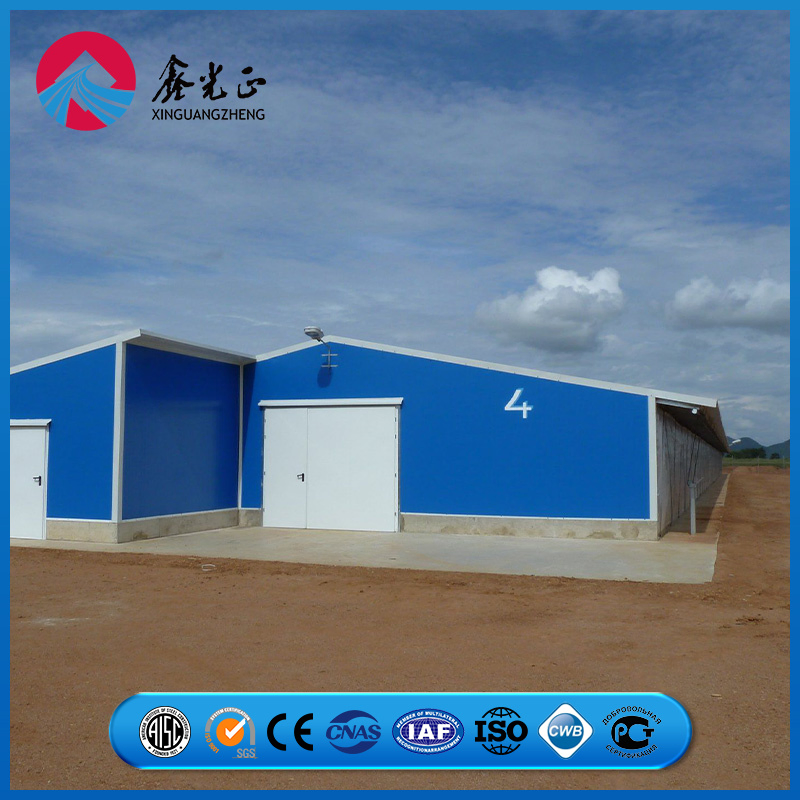 Heavy-Duty Steel Roof Support Grid Chicken Prefab Metal Farming Equipment Steel Structure Sheep/Goat/Pig/Hog/Cattle/Cow/Poultry House/Shed
