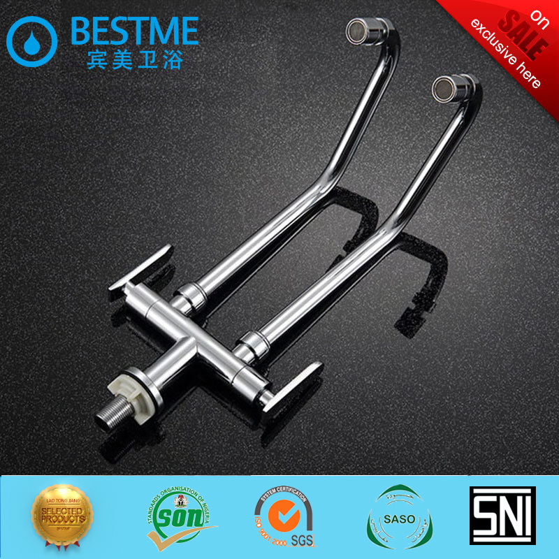 Double Spout Single Cold Water Brass Kitchen Mixer Tap with Low Price (Bn-5010)