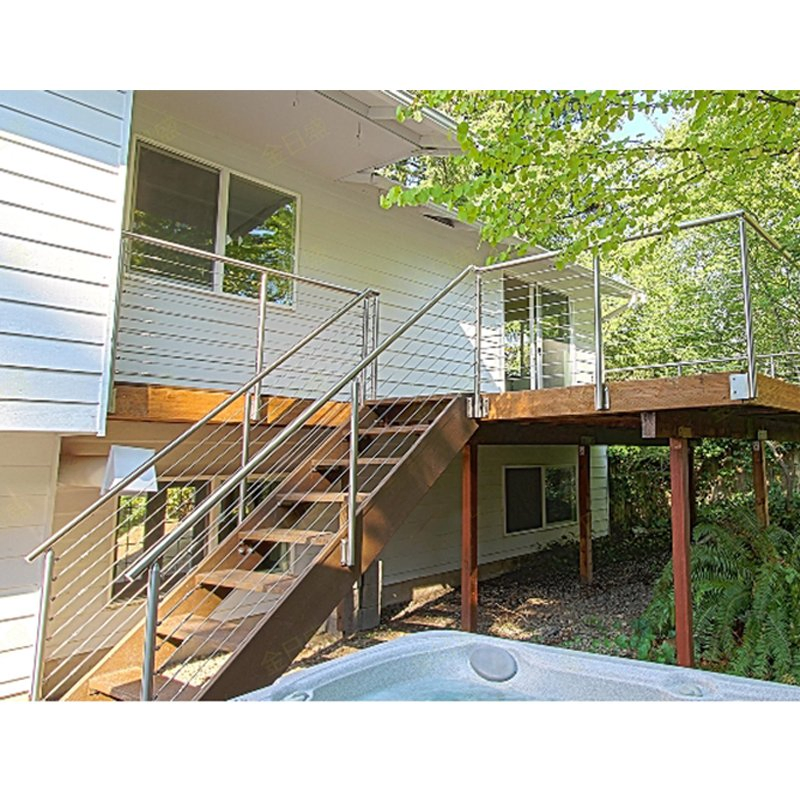 Modern Steel Cable Railings Stainless Wire Handrail Glass Balustrade Rope and Mesh