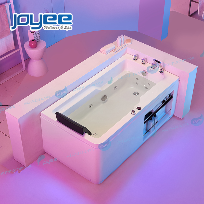 Угловая акриловая ванна с гидромассажем и подсветкой Joyee