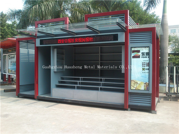 Aluminium Newspaper Kiosk Booth for Outdoor Advertising (HS-001) -Average Lead Time One Month