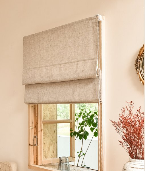 Roman Shades-Fabric Privacy Single Panel Darkening, Energy Efficient, Thermal Insulated Window Blind Treatment, for Bedroom, Living Room Decor