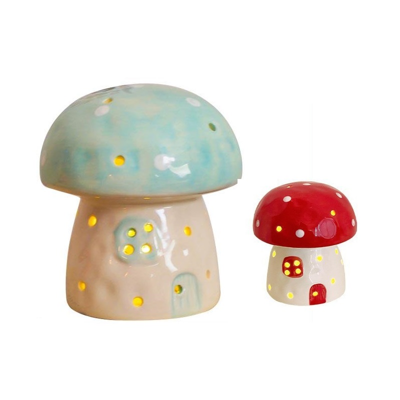 Whimsical Ceramic Mushroom Night Light for Cozy Decor