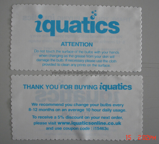 Well-Designed Polishing Jewelry Cleaning Microfiber Cloth with Silk-Screen Printing