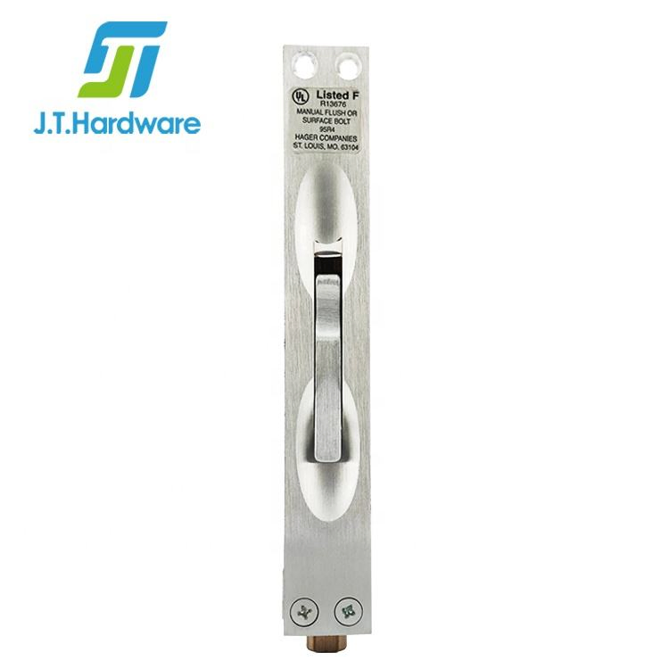 High Quality Furniture Accessories Stainless Steel Manual Flush Bolt for Wood Door