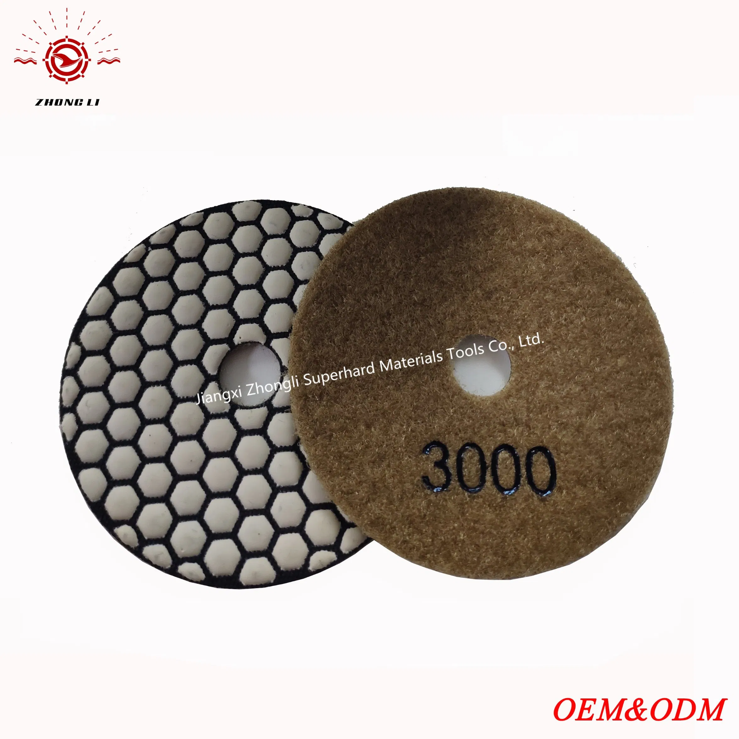 100mm Diamond Dry Flexible Polishing Pads for Stone