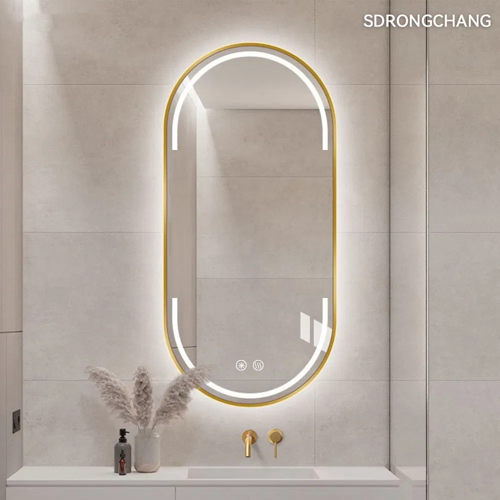 Runway Oval Gold White Black Aluminum Framed Dressing Mirror Home Salon Mirror