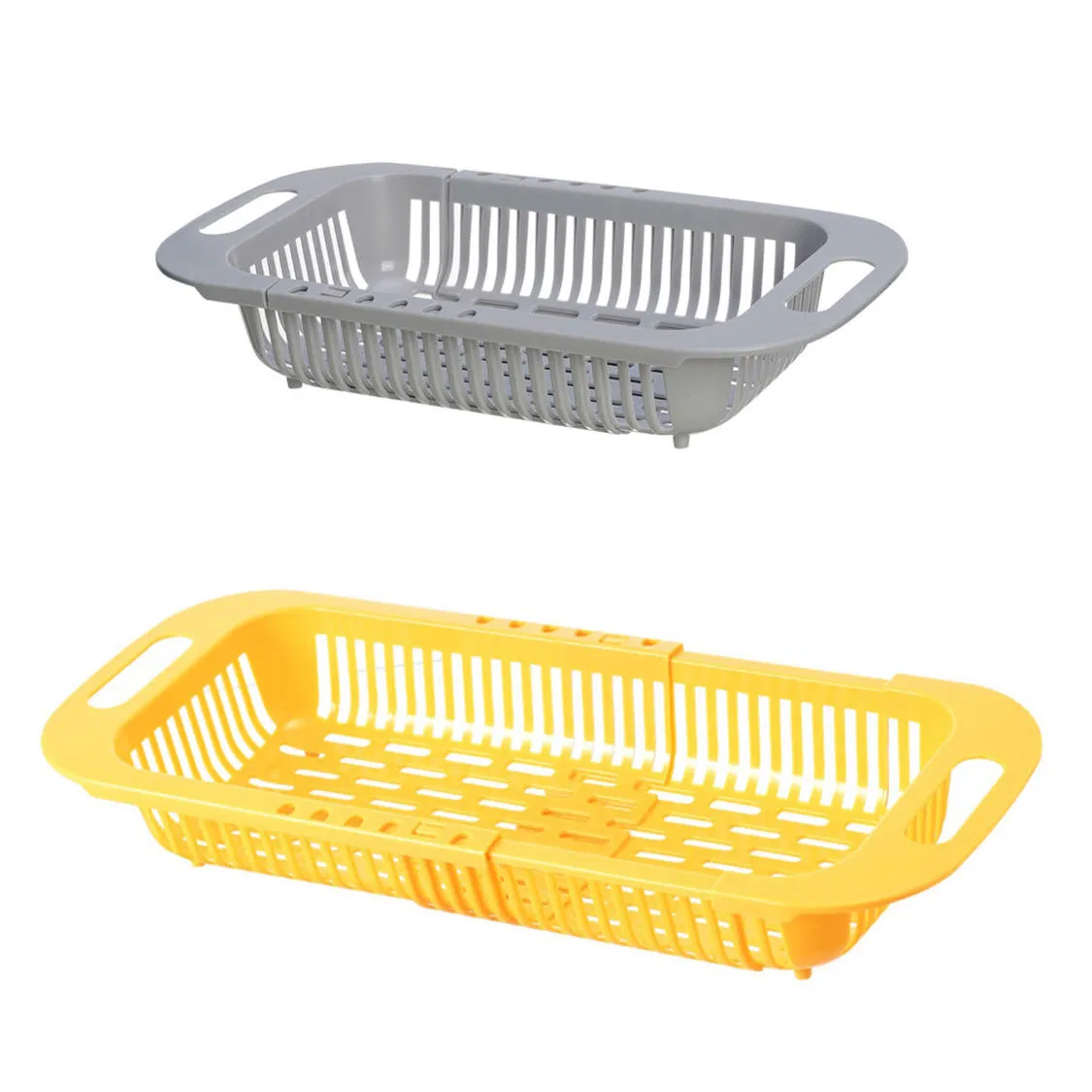 Over The Sink Plastic Adjustable Colander Strainers Drain Basket
