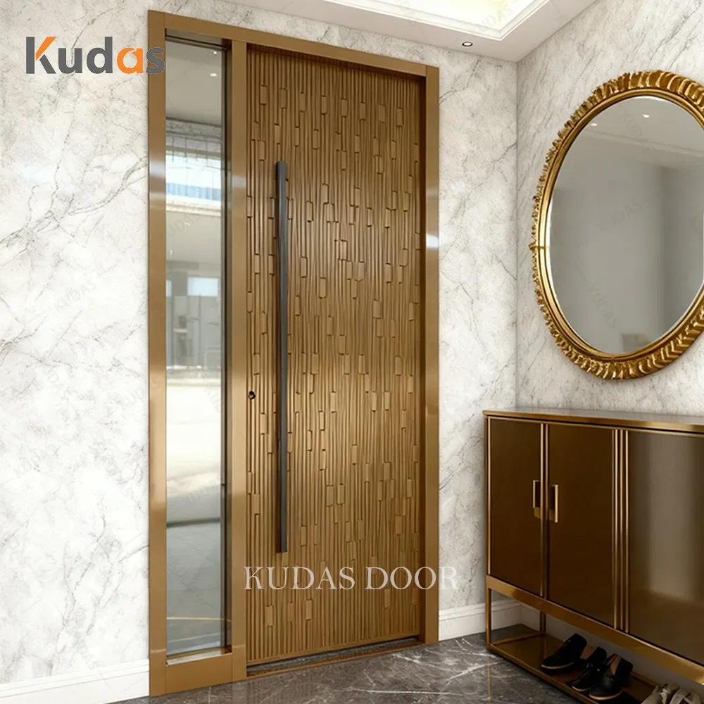 Custom America Modern Design Cast Aluminum Security Door Main Entrance Impact Aluminum Door for Exterior Application