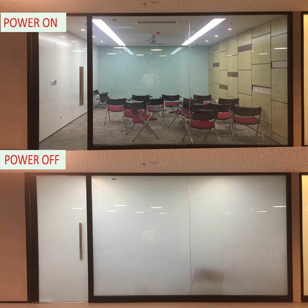 Dimming Film Glass Switchable Film Glass Pdlc Smart Glass Decoration Building 5mm+5mm, 6mm+6mm, 8mm+8mm