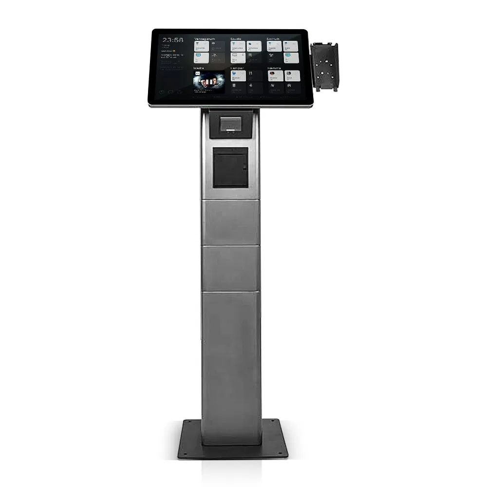 21.5 Inch Full HD LCD Screen Countertop Ordering Machine Food Qsr Quick-Service Restaurant Kiosk Self Checkout Kiosk