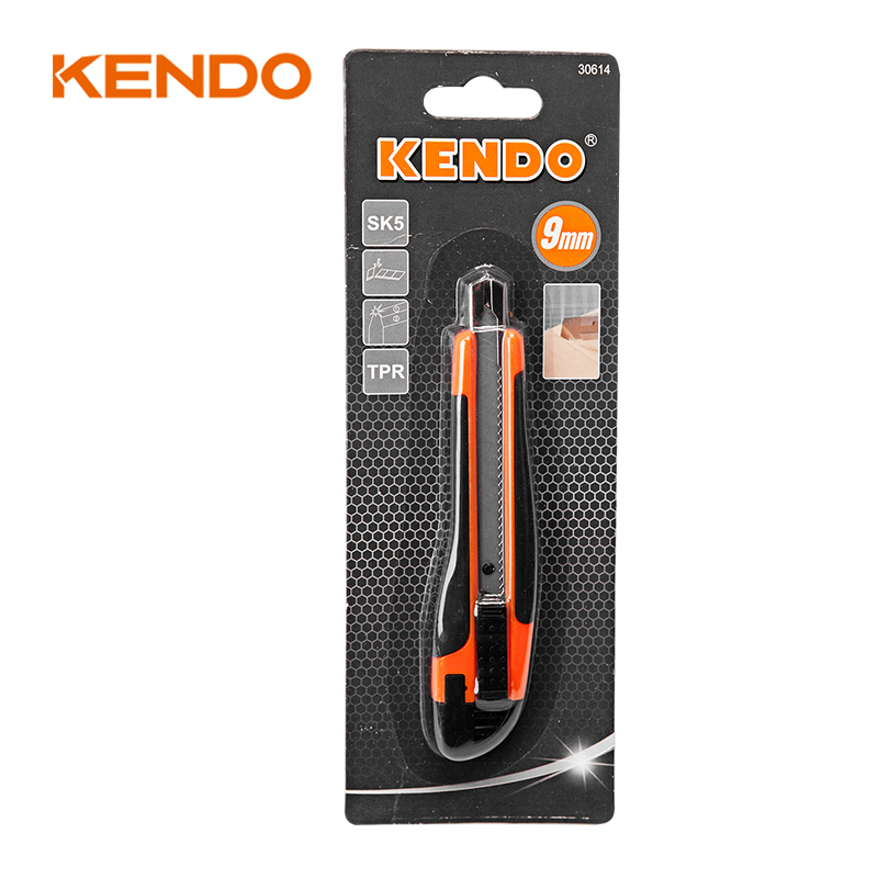 Kendo 9mm Auto Retractable Blade Safety Snap off Knife Paper Cutter Knife Manufacturer