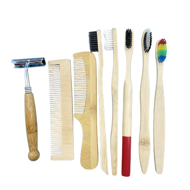 Zero Waste Customized Eco Friendly Biodegradable Disposable Men Beard Clipper Hotel Travel Natural Safety Razor Bamboo Shaver