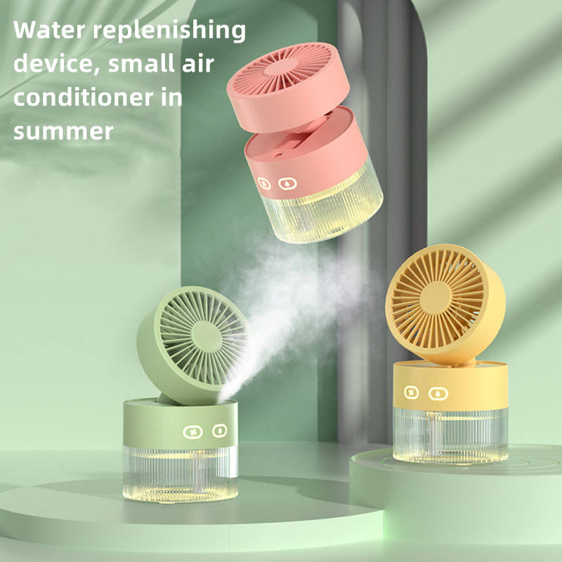 Air Cooler Fan Humidifier Mist Cooling USB Rechargeable Table Fan