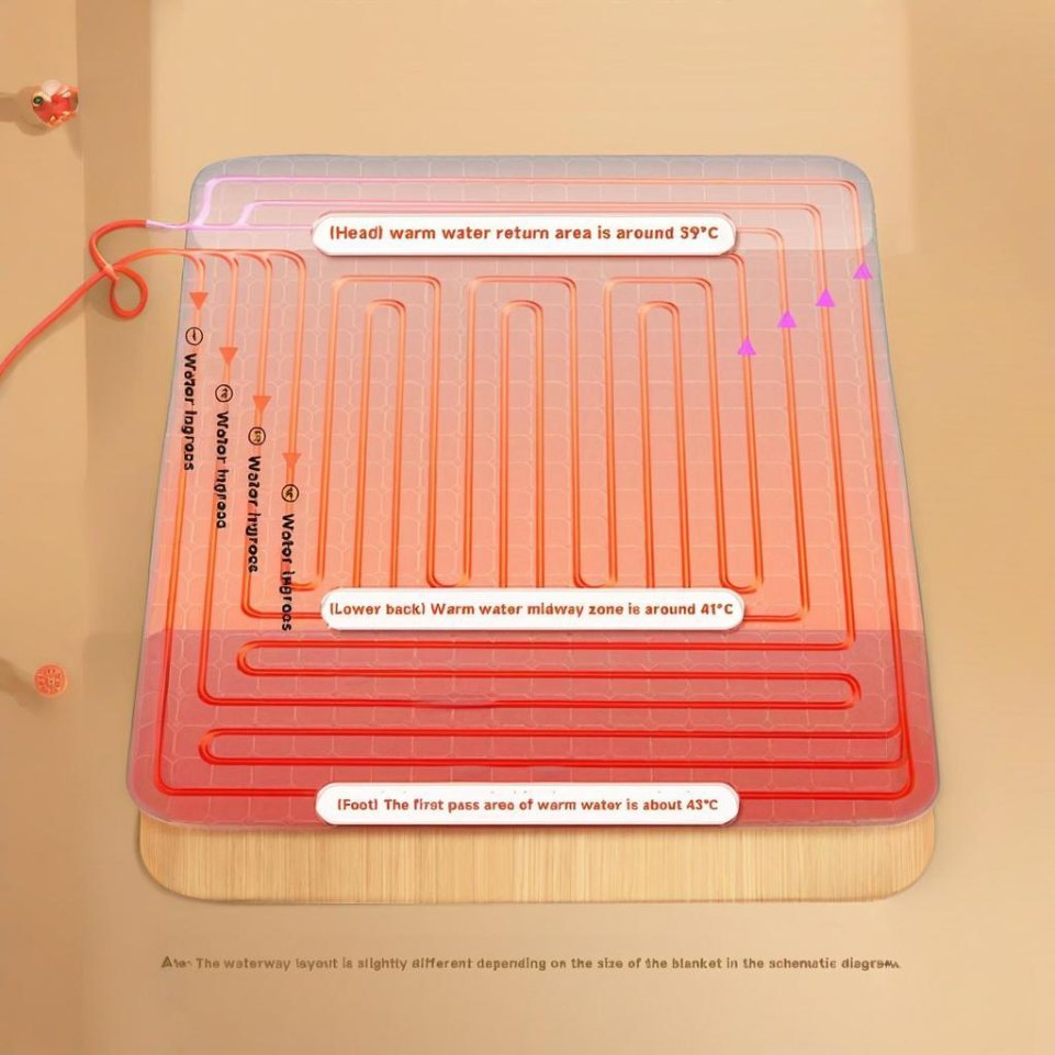220V Electric Blanket Plumbing Water Circulating Heating for Home Hospital Hotel Four-Seasons