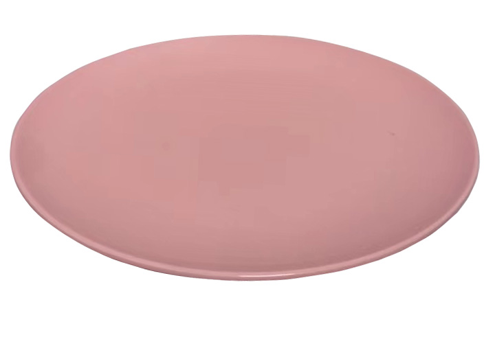 Factory Direct Supply Solid Color 4 Persons 12 PCS Melamine Dinnerware Set -12 PCS Set for Camping Dining-Pink