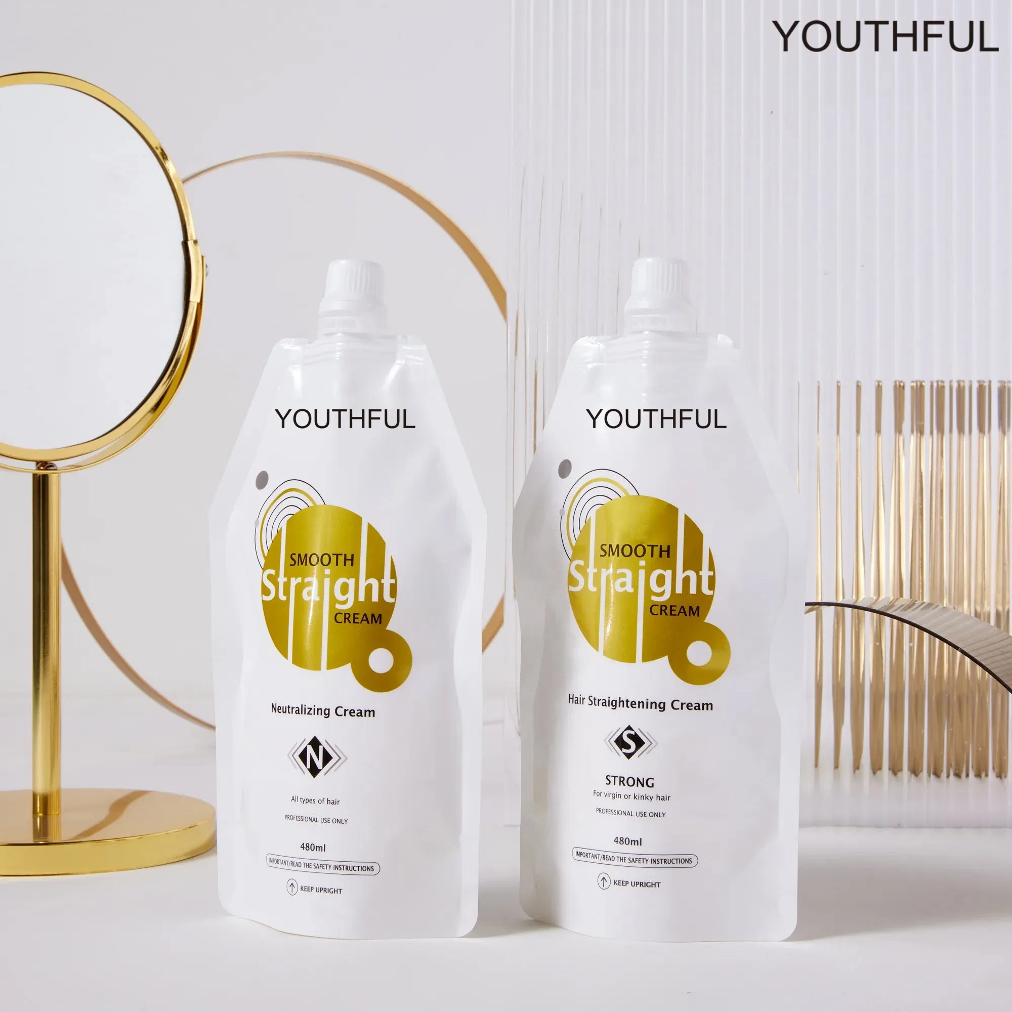 Youthful Hight Quality Hot Sale Hair Straightening Cream Styling Smoothing
