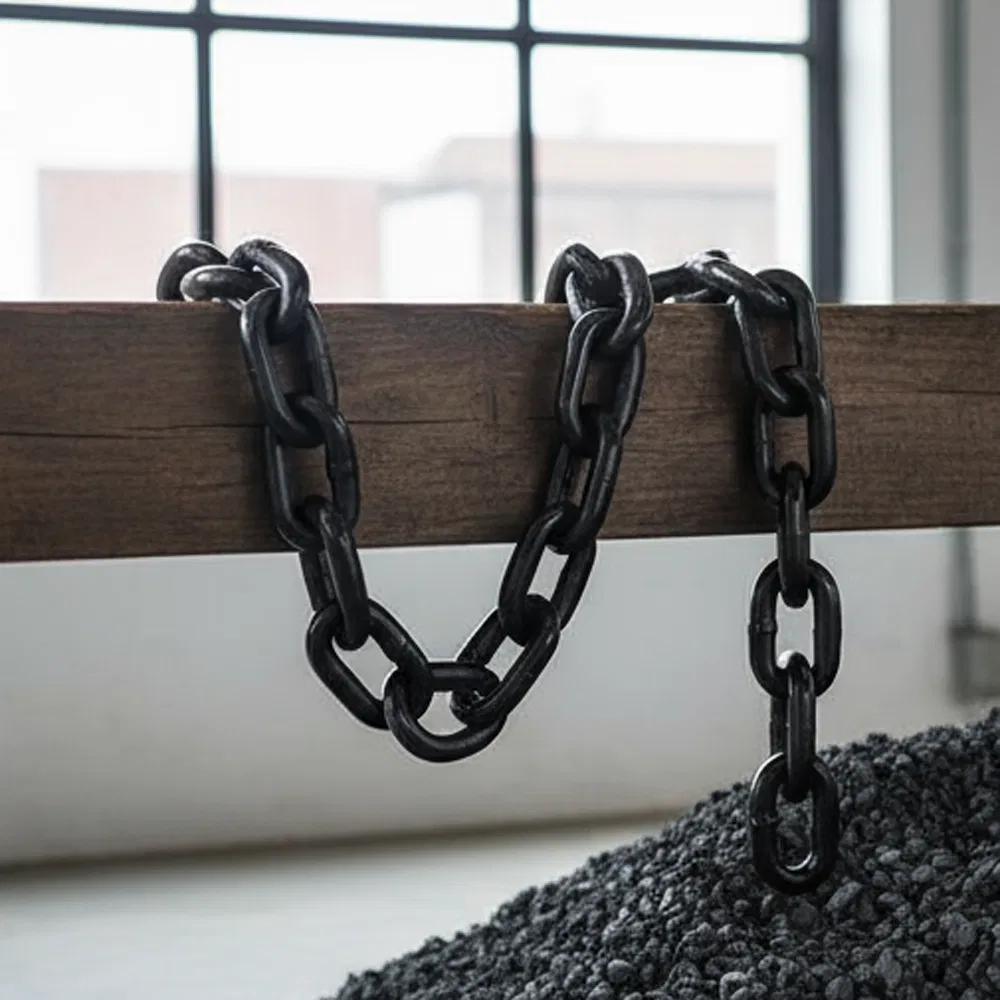 Manufactured From High Strength G80 22mncrni Steel Load Chain Link Chain